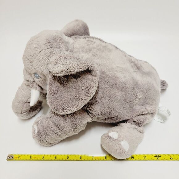 Ikea Leddjur Gray Elephant Plush Stuffed Toy 12 Inch Embroidered Realistic - Picture 10 of 12